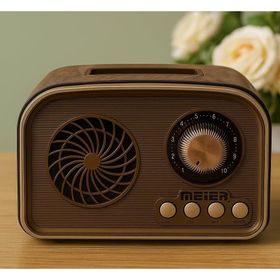 CoverZone CZ101BT Mini Boy Retro Radyo Kahverengi Bluetooth Hoparlör