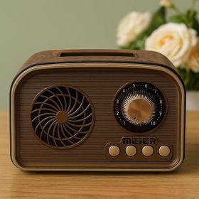 CoverZone CZ101BT Mini Boy Retro Radyo Kahverengi Bluetooth Hoparlör