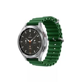 CoverZone Galaxy Watch 3 Uyumlu 41 mm Quintessential Kabartmalı Metal Tokalı Koyu Yeşil Kordon