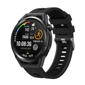 CoverZone Galaxy Watch Active 2 44 mm Grealish Silikon Delikli Siyah Kordon