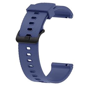 CoverZone Gear S2 20 mm Uyumlu Milled Silikon Lacivert Kayış Kordon
