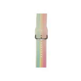 CoverZone Haylou Solar LS05 22 mm Renkli Desenli Erstwhile Rainbow White Kayış Kordon