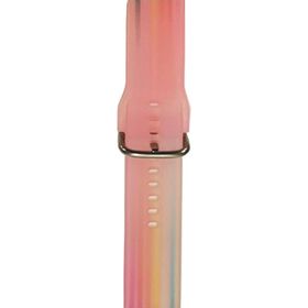 CoverZone Huawei GT2 46 mm Renkli Desenli Erstwhile Rainbow Pink Kayış Kordon