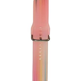 CoverZone Huawei GT2 46 mm Renkli Desenli Erstwhile Rainbow Pink Kayış Kordon