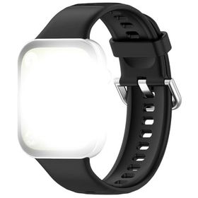 CoverZone Huawei Watch Fit 3 Uyumlu Spor Renkli Lagniappe Silikon Siyah Kayış Kordon
