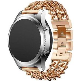CoverZone Huawei Watch GT 3 Pro Uyumlu 46 mm Zincir Halkalı Metal Örgülü Rose Gold Kordon