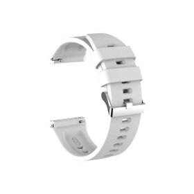 CoverZone Huawei Watch GT3 Pro Uyumlu 46 mm Çapraz Silikon Kayış Beyaz Kordon