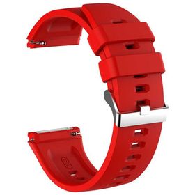 CoverZone Huawei Watch GT3 Pro Uyumlu 46 mm Çapraz Silikon Kayış Kırmızı Kordon