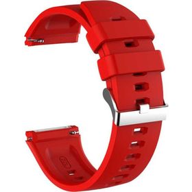 CoverZone Huawei Watch GT3 Pro Uyumlu 46 mm Çapraz Silikon Kayış Kırmızı Kordon