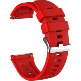 CoverZone Huawei Watch GT3 Pro Uyumlu 46 mm Çapraz Silikon Kayış Kırmızı Kordon