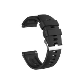 CoverZone Huawei Watch GT3 Pro Uyumlu 46 mm Çapraz Silikon Kayış Siyah Kordon