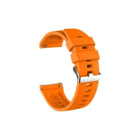 CoverZone Huawei Watch GT3 Pro Uyumlu 46 mm Çapraz Silikon Kayış Turuncu Kordon