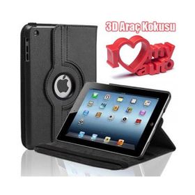 CoverZone iPad Air 2ı 360 Derece Dönebilen Standlı Kapaklı Siyah Kılıf
