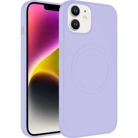 CoverZone iPhone 11 Magsafe Wireless Şarj Özellikli Pastel Color Silikon Kapak Lila Cep Telefonu Kılıfı