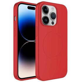 CoverZone iPhone 13 Pro Max Magsafe Wireless Şarj Özellikli Pastel Color Gri Silikon Cep Telefonu Kılıfı