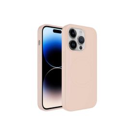 CoverZone iPhone 13 Pro Max Magsafe Wireless Şarj Özellikli Pastel Color Gri Silikon Cep Telefonu Kılıfı