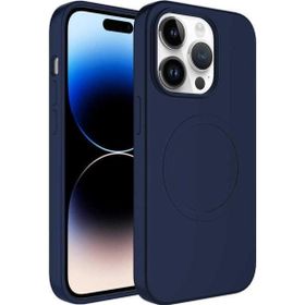 CoverZone iPhone 14 Pro Magsafe Wireles Şarj Özellikli Pastel Color Silikon Yeşil Cep Telefonu Kılıfı