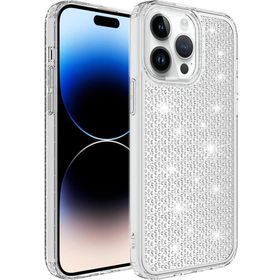 CoverZone iPhone 14 Pro Max Airbagli Kamera Korumalı Parlak Tasarımlı Z-Snow Emollient Gri Cep Telefonu Kılıfı