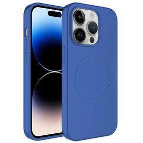 CoverZone iPhone 14 Pro Max Magsafe Wireless Şarj Özellikli Pastel Color Silikon Mor Cep Telefonu Kılıfı