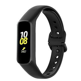 CoverZone Samsung Galaxy Fit 2 CordFit Uyumlu Esnek Silikon Siyah Kayış Kordon