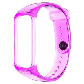 CoverZone Samsung Galaxy Fit 2 SM-R220 Uyumlu Renkli Lagniappe Correa Delikli Termoplastik Pembe Kayış Kordon