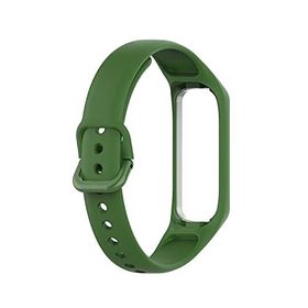 Coverzone Samsung Galaxy Fit2 İle Uyumlu Koyu Yeşil Bileklik Kayışı Termoplastik Kordon