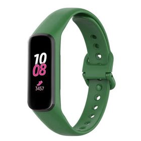 Coverzone Samsung Galaxy Fit2 İle Uyumlu Koyu Yeşil Bileklik Kayışı Termoplastik Kordon