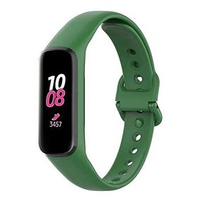 Coverzone Samsung Galaxy Fit2 İle Uyumlu Koyu Yeşil Bileklik Kayışı Termoplastik Kordon