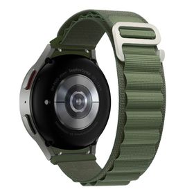 CoverZone Samsung Galaxy Gear S2 Uyumlu Çift Katmanlı Kumaş Yeşil Kayış Kordon
