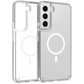 CoverZone Samsung Galaxy S22 ile Uyumlu Kılıf Şeffaf Wireless Magsafe İle Uyumlu Silikon Kılıf