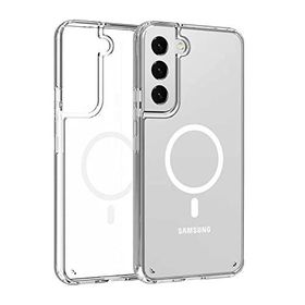 CoverZone Samsung Galaxy S22 ile Uyumlu Kılıf Şeffaf Wireless Magsafe İle Uyumlu Silikon Kılıf