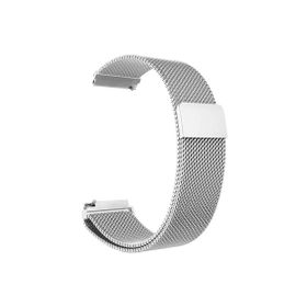 CoverZone Samsung Galaxy Watch 3 Uyumlu 45 mm Hasır Metal Örgülü Gümüş Kordon