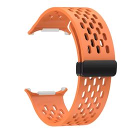 CoverZone Samsung Galaxy Watch Ultra Uyumlu Toka Single Şık Tasarım Turuncu Kayış Kordon