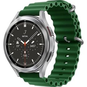 CoverZone Samsung Gear S2 Uyumlu 42 mm Quintessential Kabartmalı Metal Tokalı Koyu Yeşil Kordon