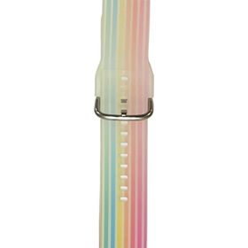 CoverZone Xiaomi Amazfit GTR 47 mm Uyumlu Rainbow White Renkli Desenli Erstwhile Kayış Kordon