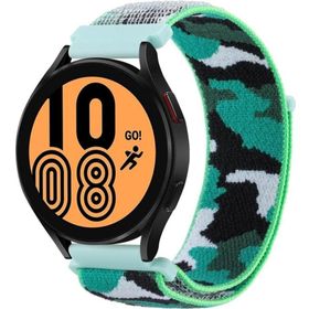 CoverZone Xiaomi Amazfit Pace Açık Yeşil İle Uyumlu Kamuflaj Desenli Hasır Örgü İşlemeli Kordon