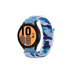 CoverZone Xiaomi Amazfit Pace Mavi İle Uyumlu Kamuflaj Desenli Hasır Örgü İşlemeli Kordon