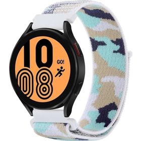 CoverZone Xiaomi Amazfit Pace Turkuaz İle Uyumlu Kamuflaj Desenli Hasır Örgü İşlemeli Kordon