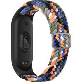 CoverZone Xiaomi Mi 7 Band Mixed Hasır Örmeli Denim Kayış Kordon