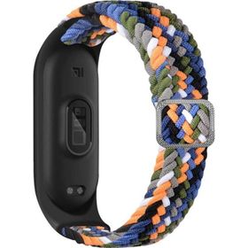 CoverZone Xiaomi Mi 7 Band Mixed Hasır Örmeli Denim Kayış Kordon