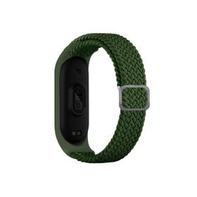 CoverZone Xiaomi Mi 7 Band Mixed Hasır Örmeli Haki Kayış Kordon