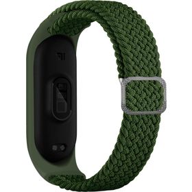 CoverZone Xiaomi Mi 7 Band Mixed Hasır Örmeli Haki Kayış Kordon