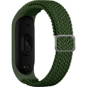 CoverZone Xiaomi Mi 7 Band Mixed Hasır Örmeli Haki Kayış Kordon