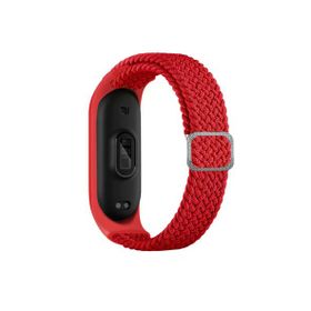 CoverZone Xiaomi Mi 7 Band Mixed Hasır Örmeli Kırmızı Kayış Kordon