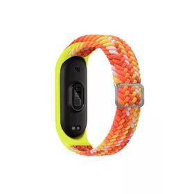 CoverZone Xiaomi Mi 7 Band Mixed Hasır Örmeli Orange Kayış Kordon
