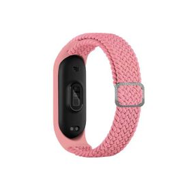 CoverZone Xiaomi Mi 7 Band Mixed Hasır Örmeli Pembe Kayış Kordon