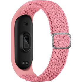 CoverZone Xiaomi Mi 7 Band Mixed Hasır Örmeli Pembe Kayış Kordon