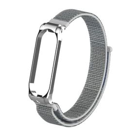 CoverZone Xiaomi Mi Band 5 Mixed Kayış Gri Hasır Örme Kordon