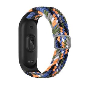 CoverZone Xiaomi Mi Band 5 Mixed Kayış Gri Hasır Örme Kordon