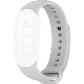 CoverZone Xiaomi Mi Band 8 Termoplastik Gri Kayış Kordon